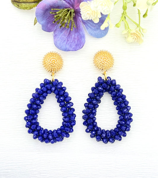 Blaue Ohrringe, Ohrringe blau, Ohrringe mit Tropfen, Tropfenohrringe, Glitzer Ohrringe, Ohrringe glitzer, Modeschmuck Ohrringe, hochwertiger Modeschmuck, Onlineshop Ohrringe, Statementohrringe