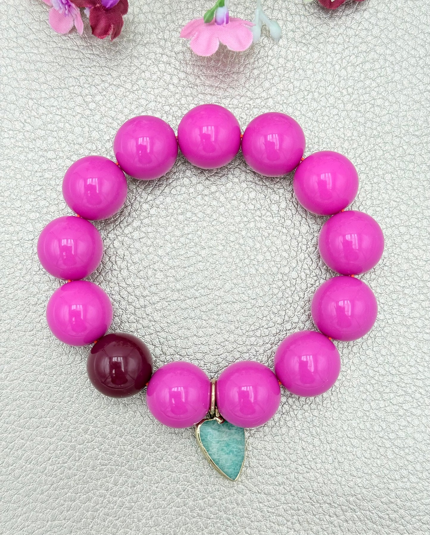 Armband glitzerblume*  BUBBLE # 62