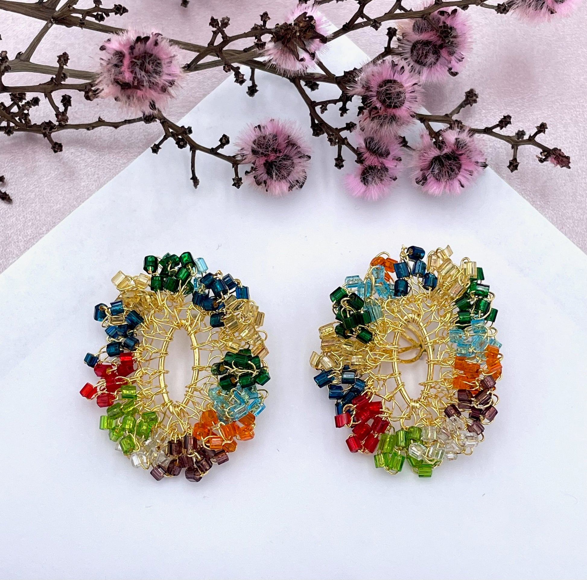 Bunte Ohrringe, Ohrringe bunt, schöne Ohrringe, Modeschmuck, Sommerohrringe, schöner Modeschmuck 