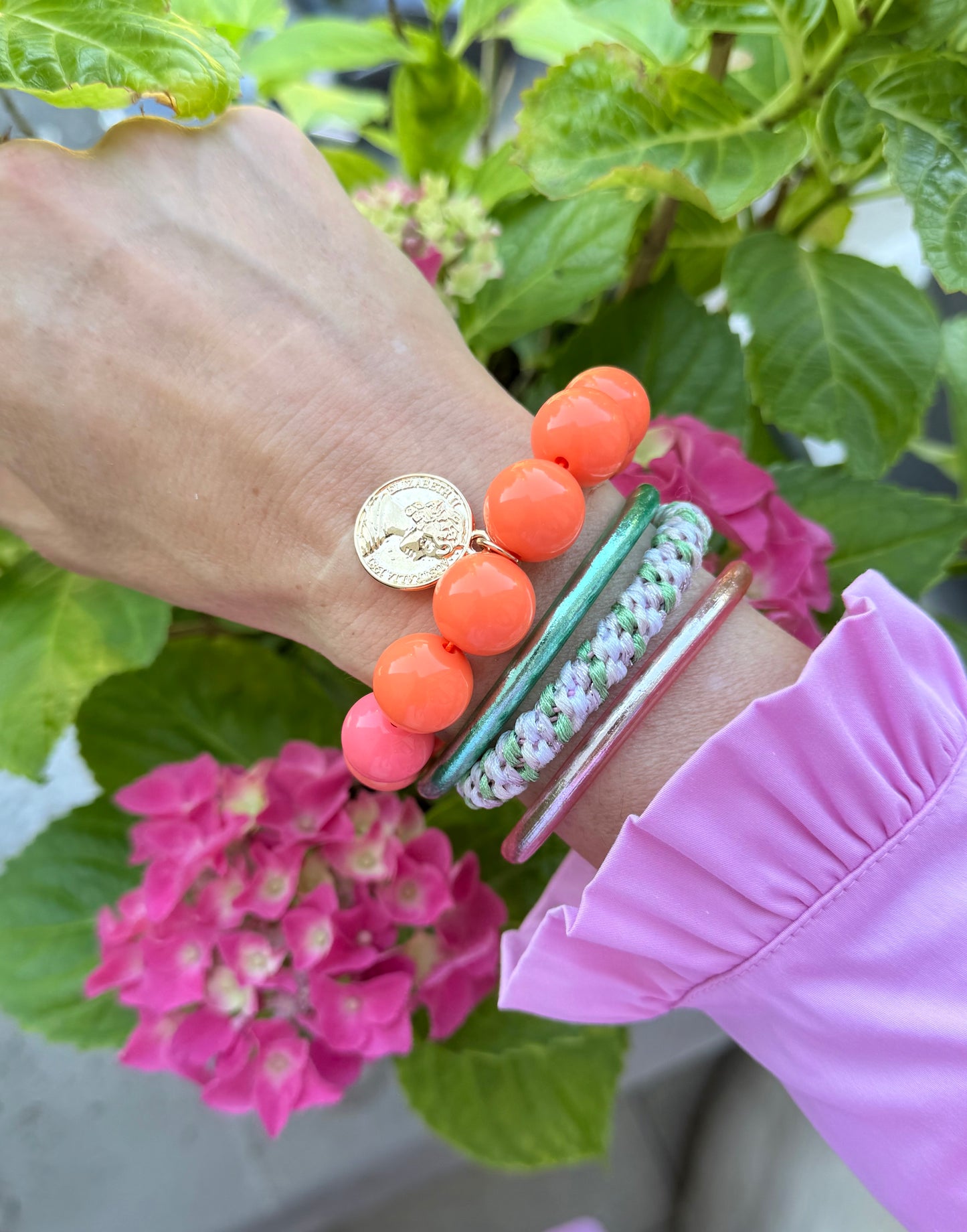 Armband glitzerblume*  BUBBLE # 72