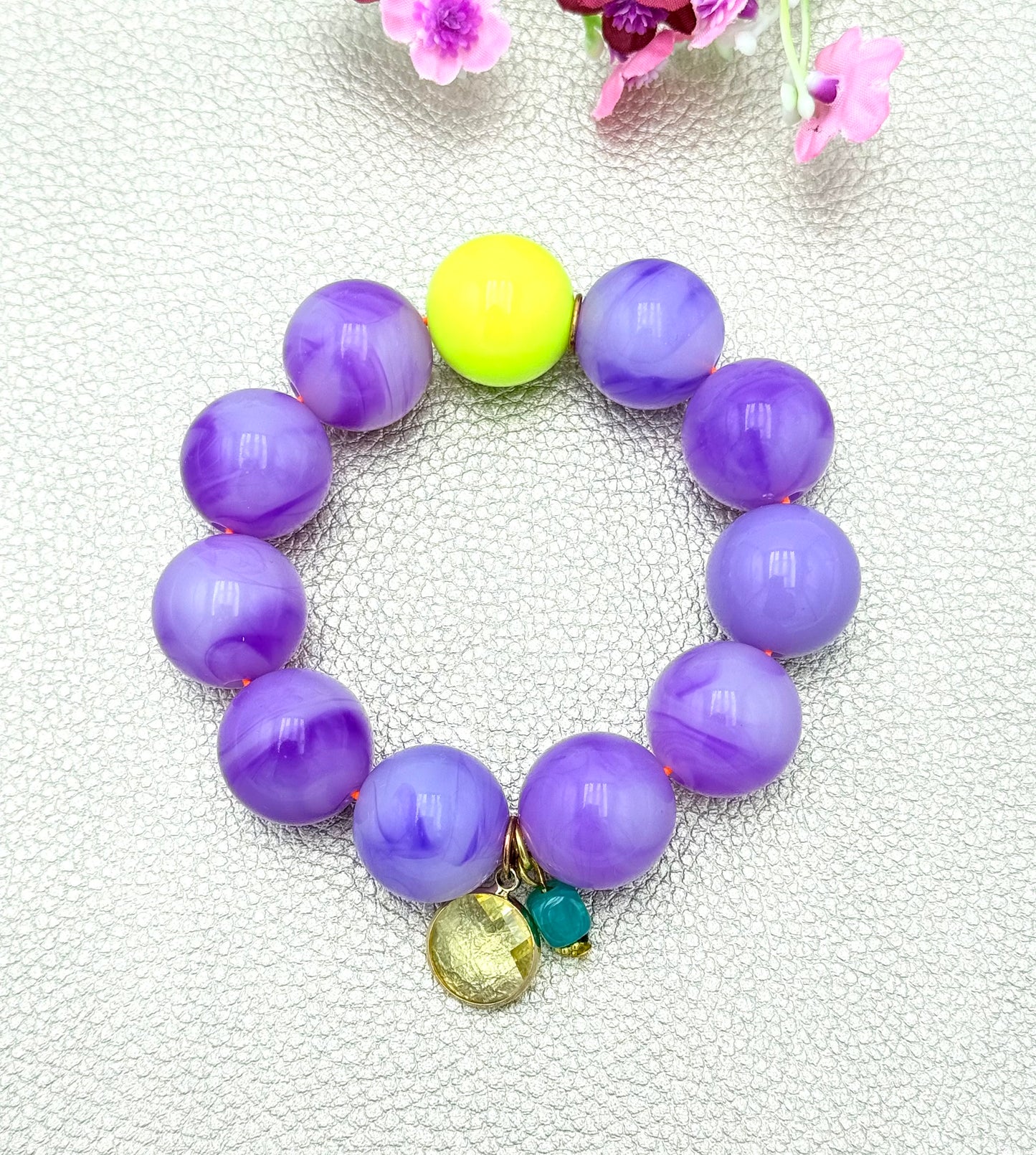 Armband glitzerblume*  SUPER BUBBLE # 31