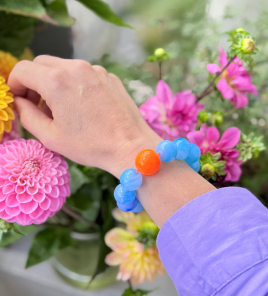 Armband glitzerblume*  BIG BUBBLE # 11