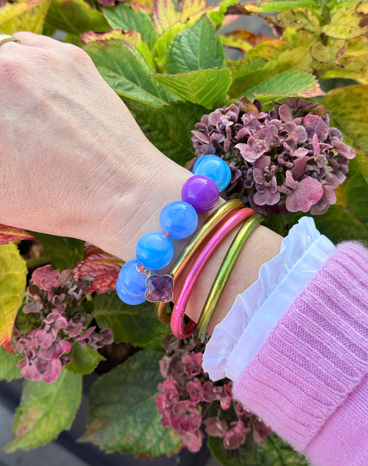 Armband glitzerblume*  BIG BUBBLE # 35