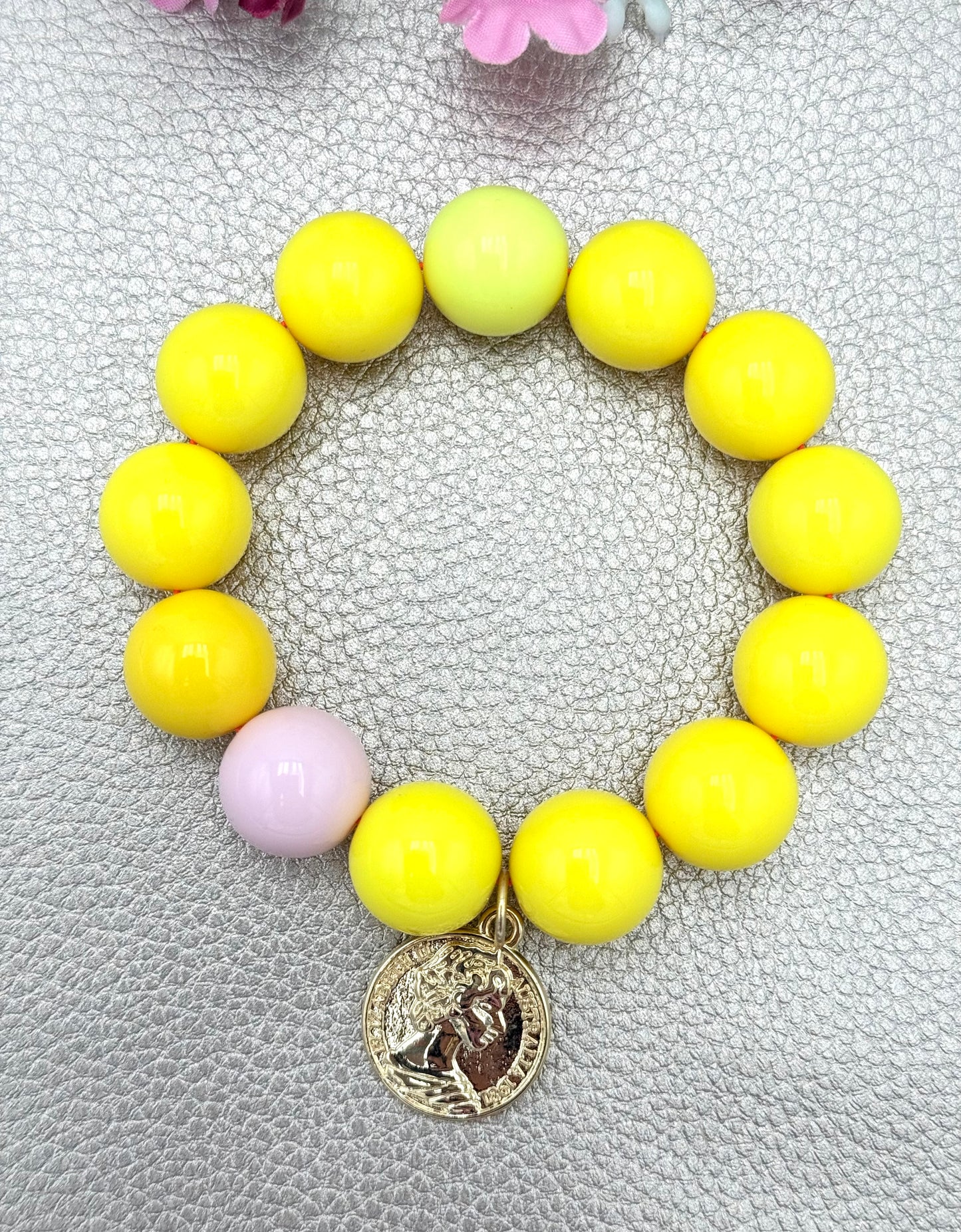 Armband glitzerblume*  BUBBLE # 70