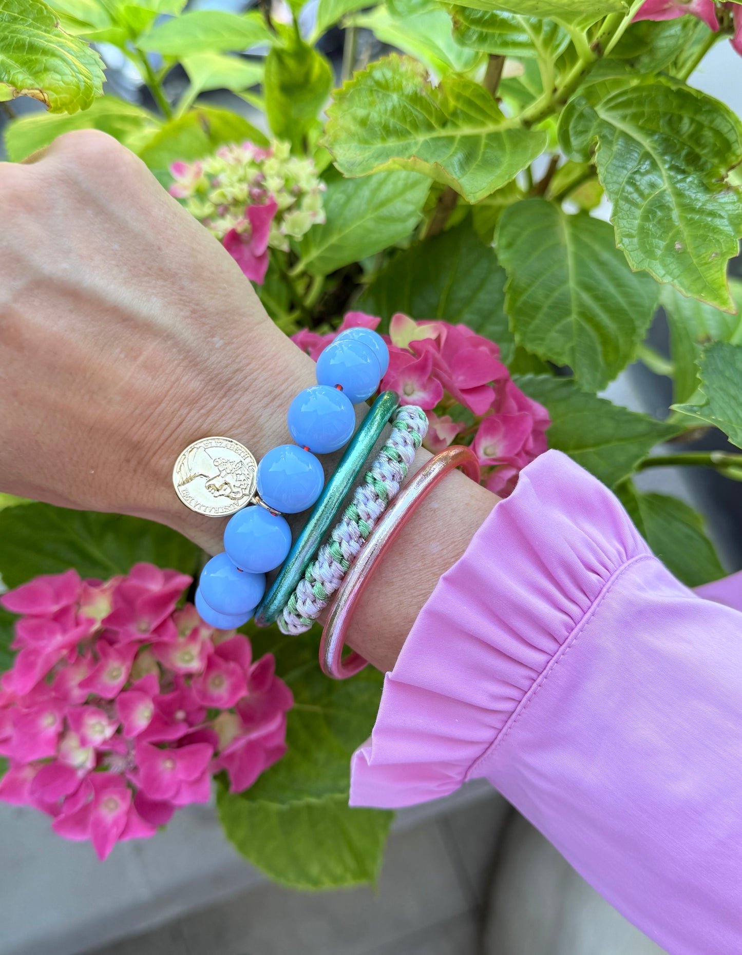 Armband glitzerblume*  BUBBLE # 63