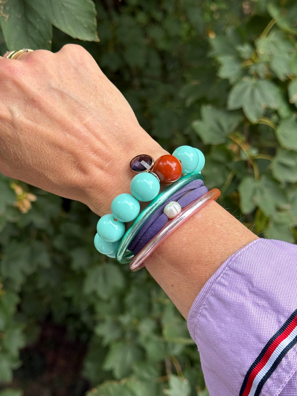 Armband glitzerblume*  BUBBLE # 101