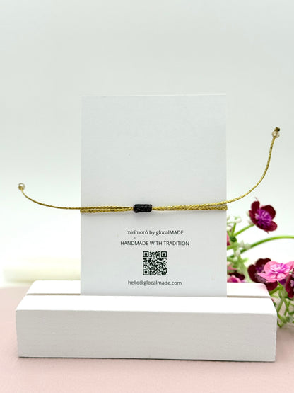 Herzarmband Small in Aubergine und Gold