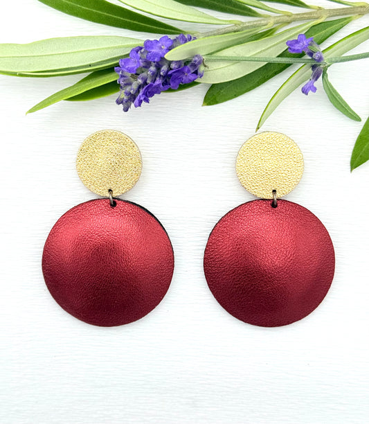 weinrote Ohrringe, Ohrringe weinrot, Ohrringe bordeaux, bordeaux ohrringe