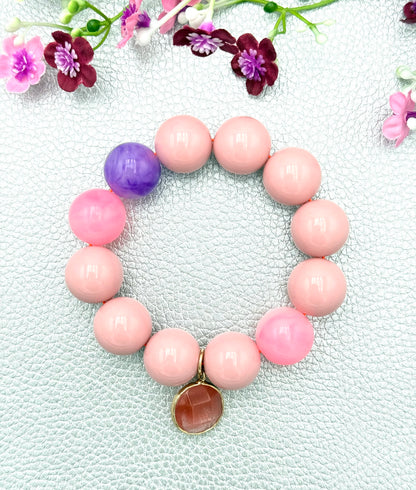 Armband glitzerblume*  BIG BUBBLE # 54