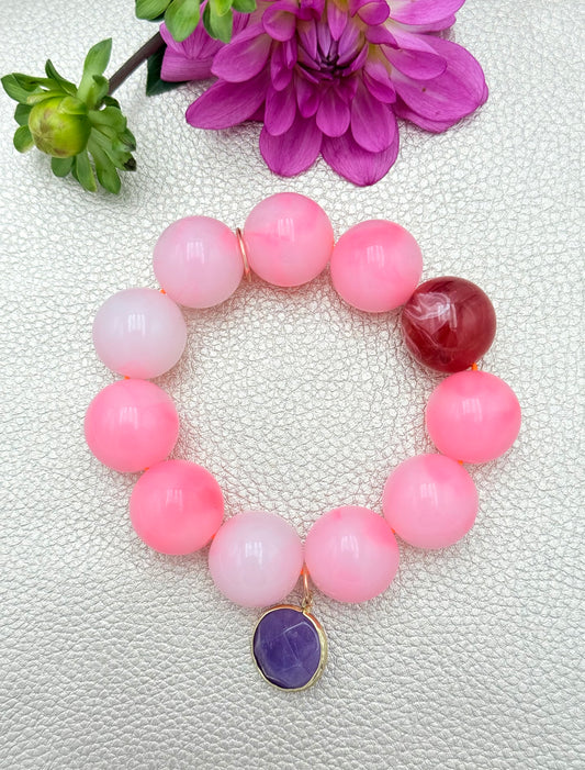 Armband glitzerblume*  SUPER BUBBLE # 20