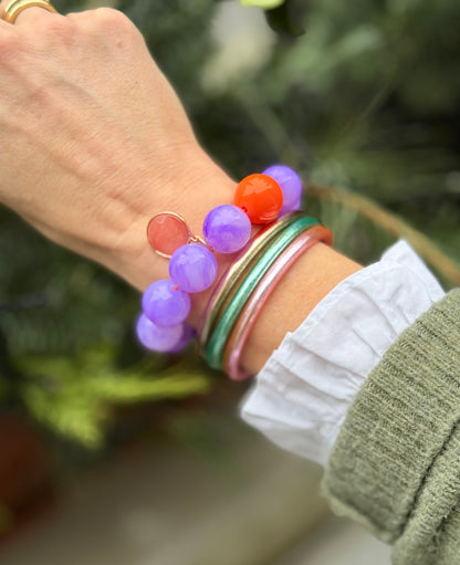 Armband glitzerblume*  BIG BUBBLE # 55