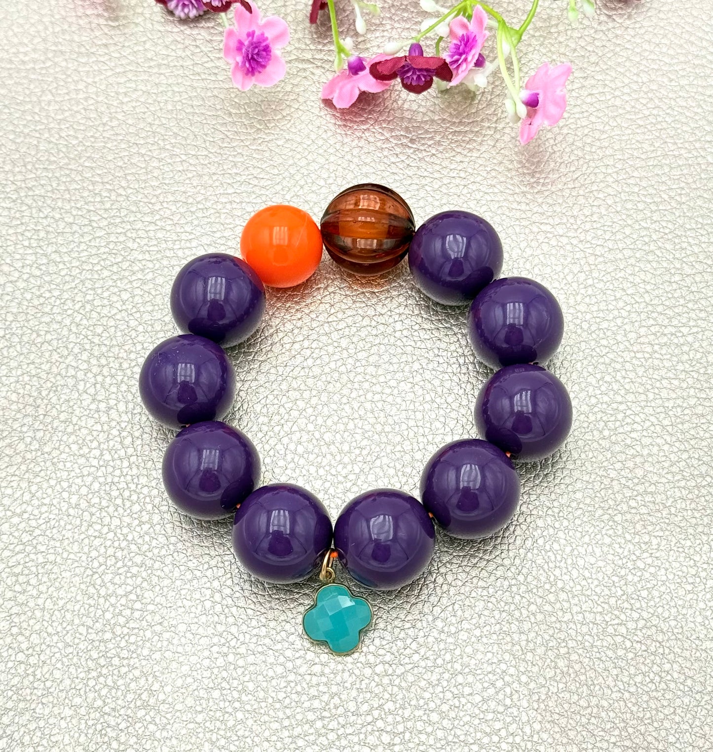 Armband glitzerblume*  SUPER BUBBLE # 24