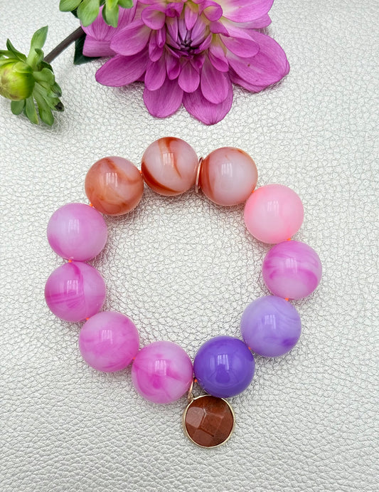 Armband glitzerblume*  SUPER BUBBLE # 16