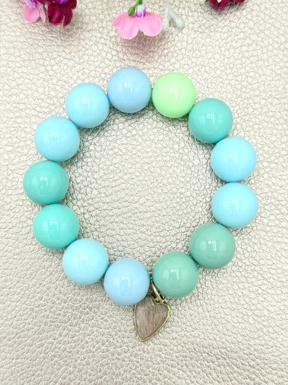 Armband glitzerblume*  BUBBLE # 66