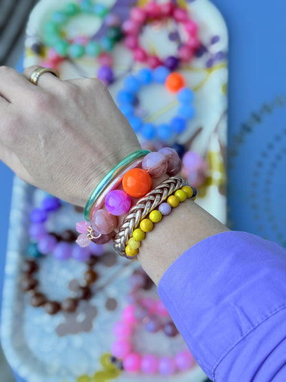 Armband glitzerblume*  BIG BUBBLE # 9