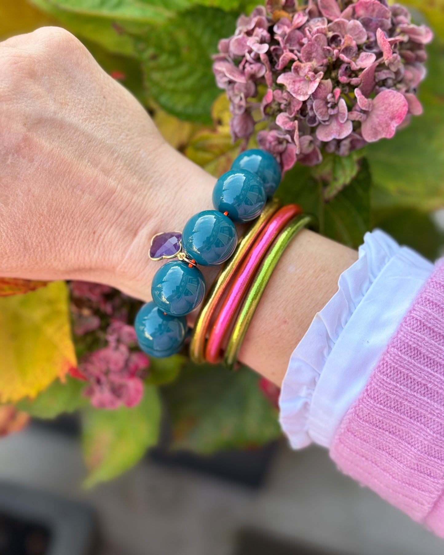 Armband glitzerblume*  SUPER BUBBLE # 36