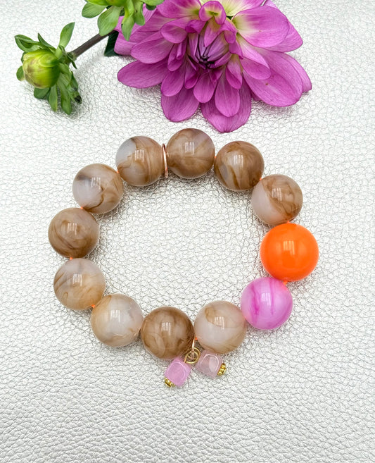 Armband glitzerblume*  BIG BUBBLE # 9