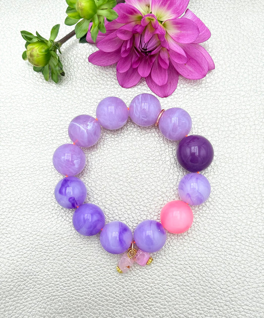 Armband glitzerblume*  BIG BUBBLE # 3