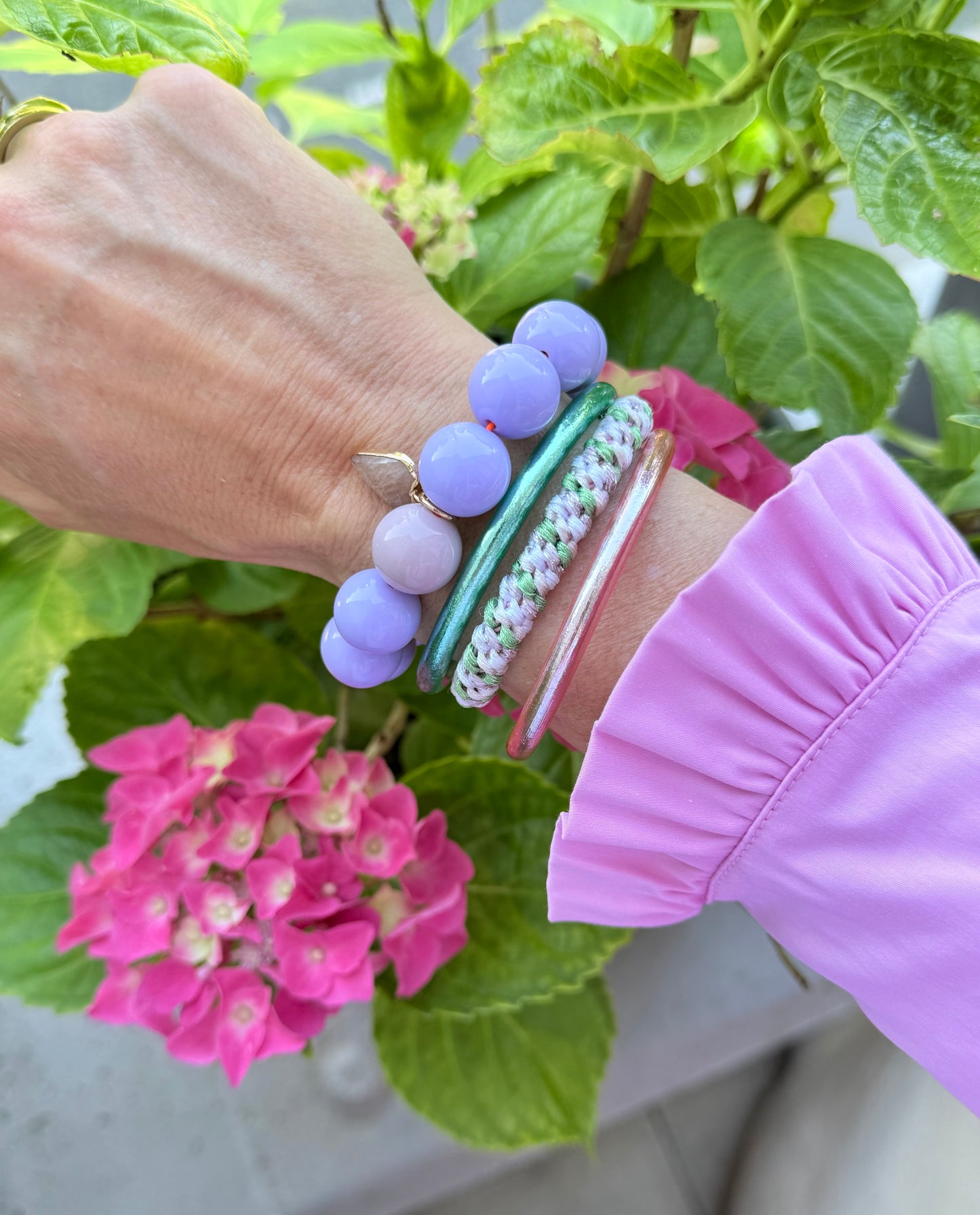 Armband glitzerblume*  BUBBLE # 82