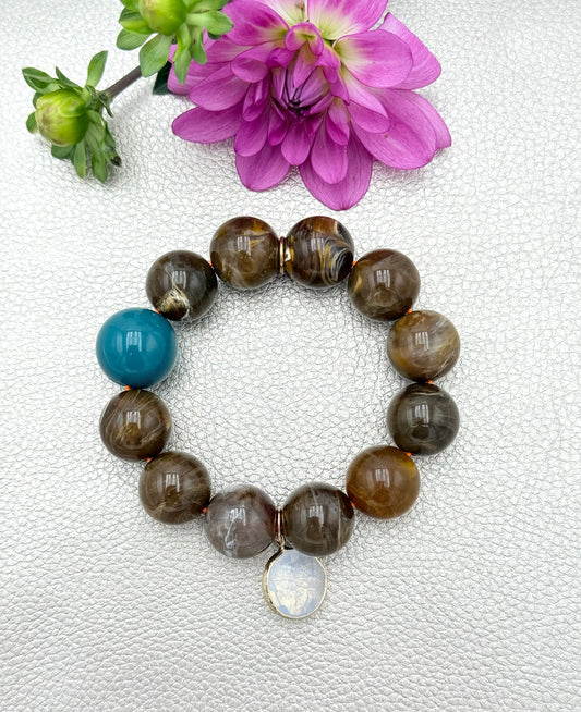 Armband glitzerblume*  BIG BUBBLE # 2