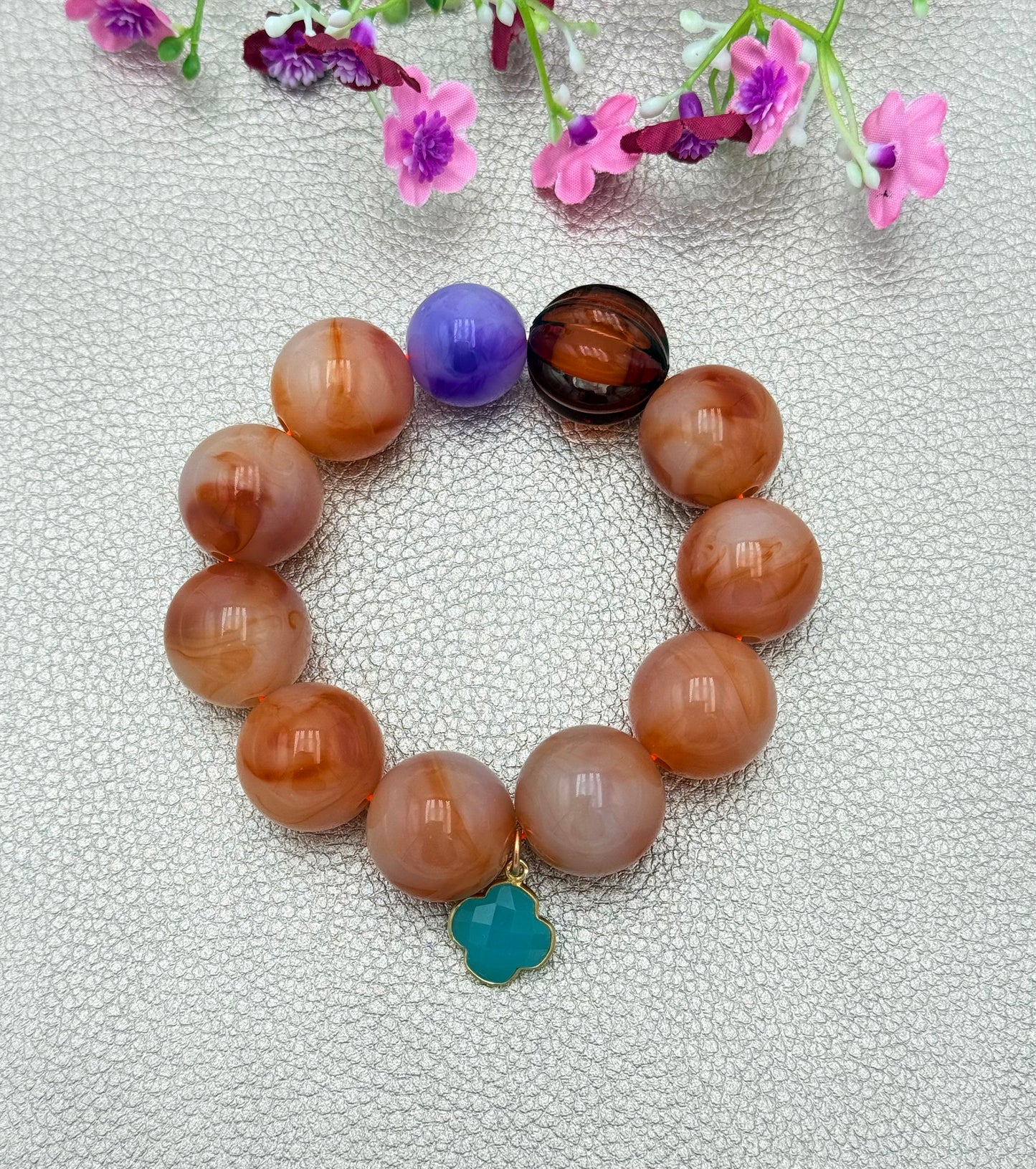 Armband glitzerblume*  SUPER BUBBLE # 26